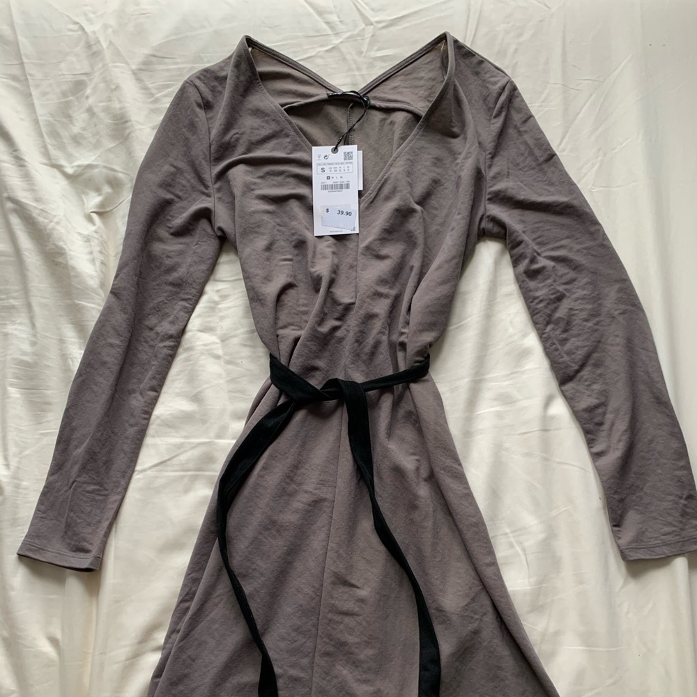 NWT Zara Basics Belted Dress